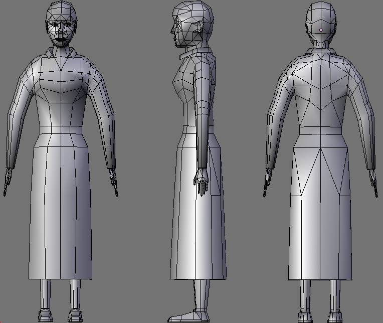 Base human models (low poly) | opengameart.org