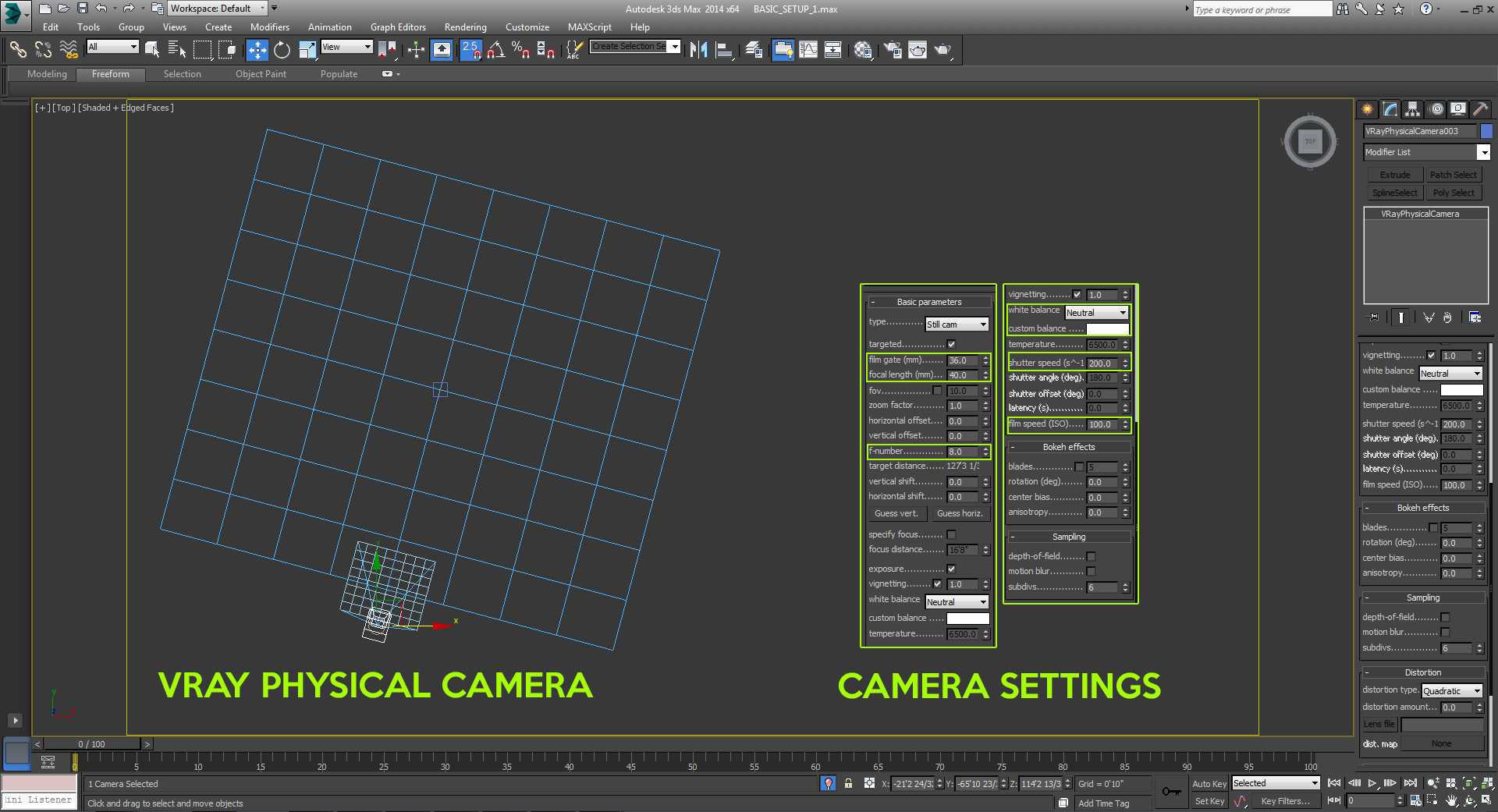 Physical camera 3ds max.