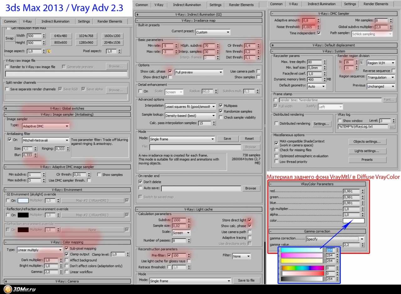 Настройка v-ray 3ds Max
