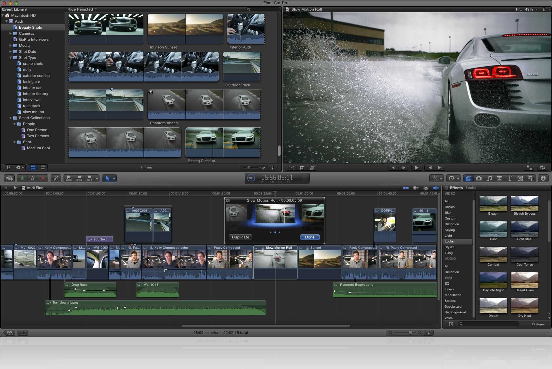 Final Cut Pro x Интерфейс