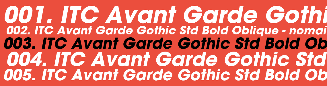 Шрифт itc avant garde gothic