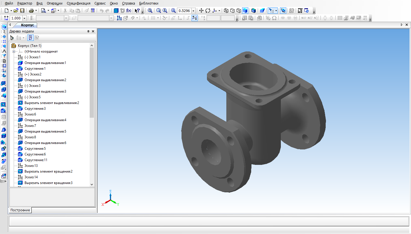 Компас 3d модель 139fmb