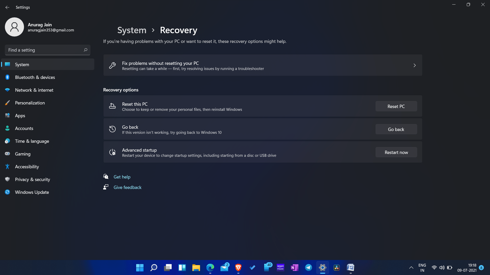 Wake on lan windows 11. Advanced Startup.