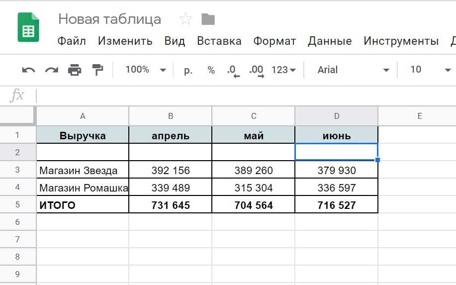 Как сделать ячейки в гугл таблице