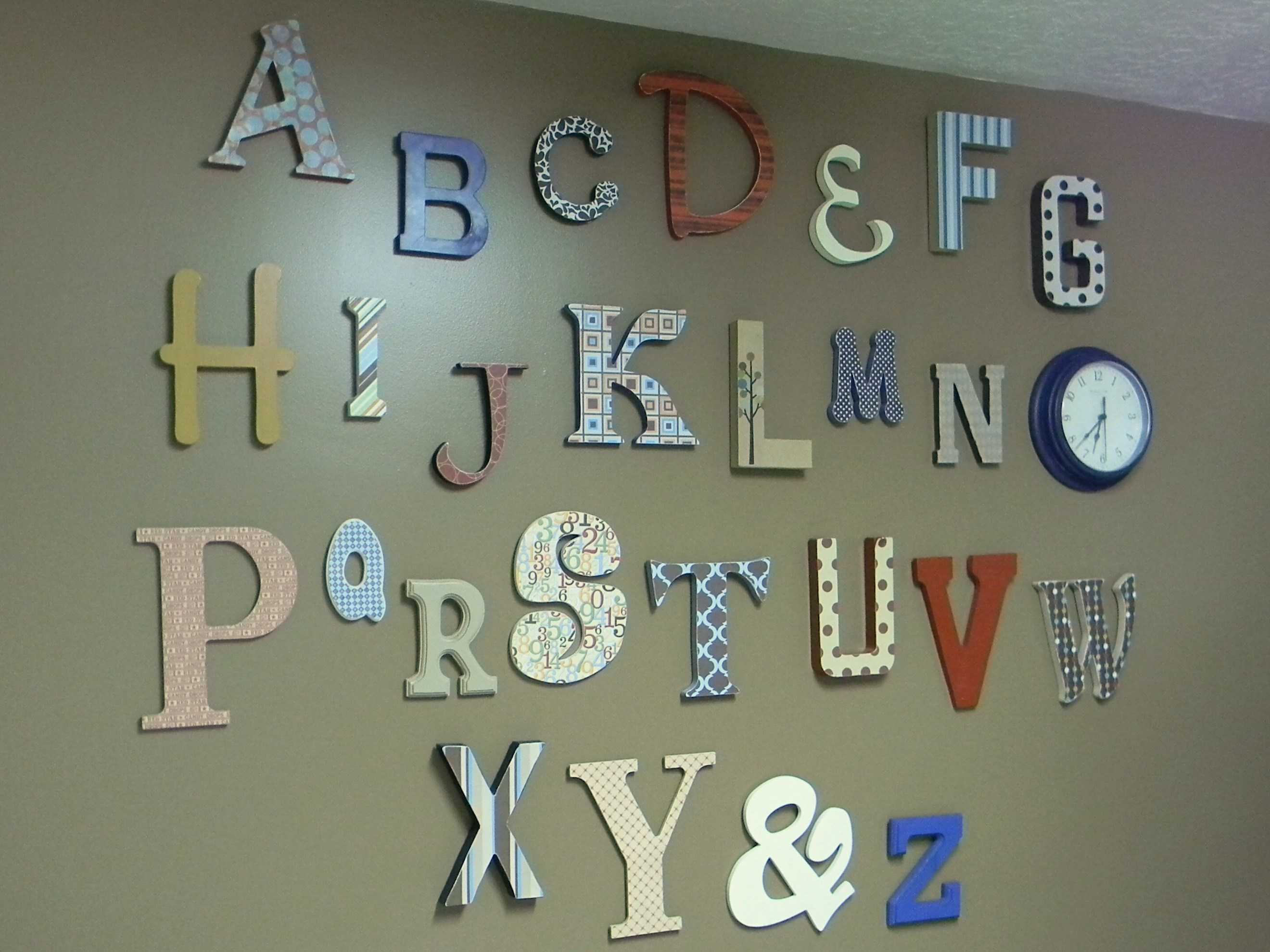 Буквы в домашнем декоре