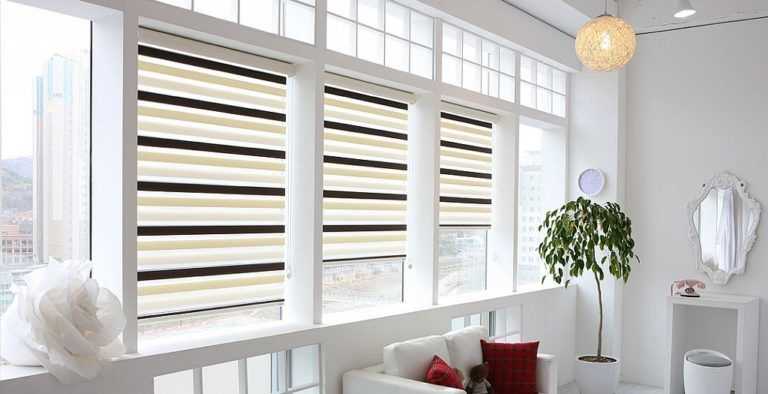Рулонные шторы: примеры интерьеров с красивым и практичным оформлением окна